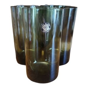 IN MINT CONDITION! Saski Handcrafted avocado color tumbler set of 5